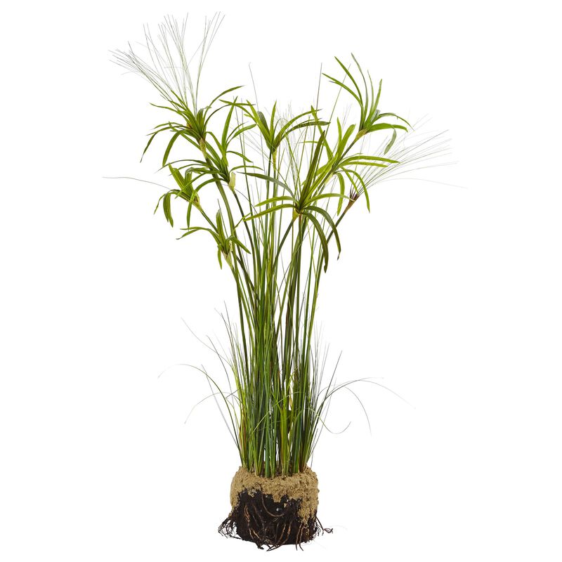 Hivvago Papyrus Plant with Faux Soil