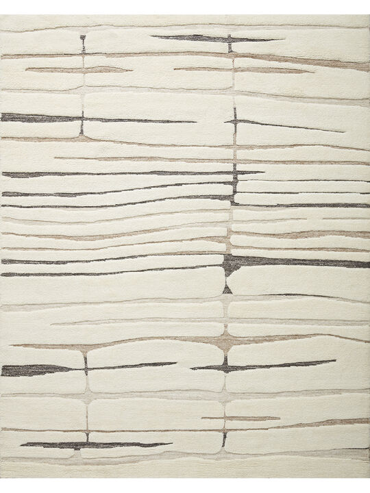 Bennett BEN03 Ivory/Bark 5'6" x 8'6" Rug
