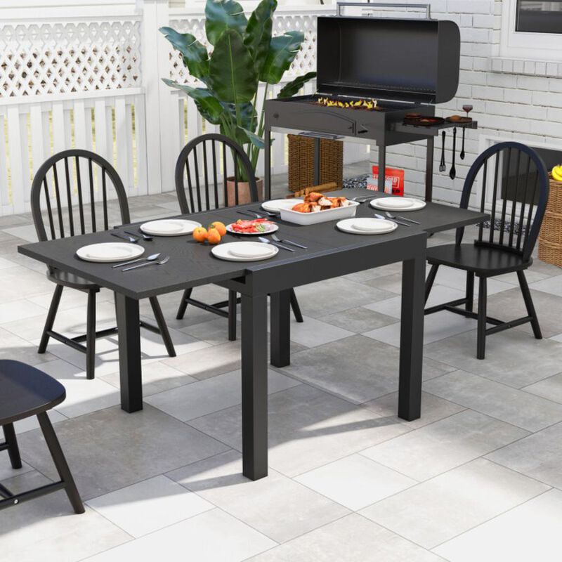 Hivvago 31.5 inches-63 inches Adjustable Patio Expandable Dining Table for 4-6 Person