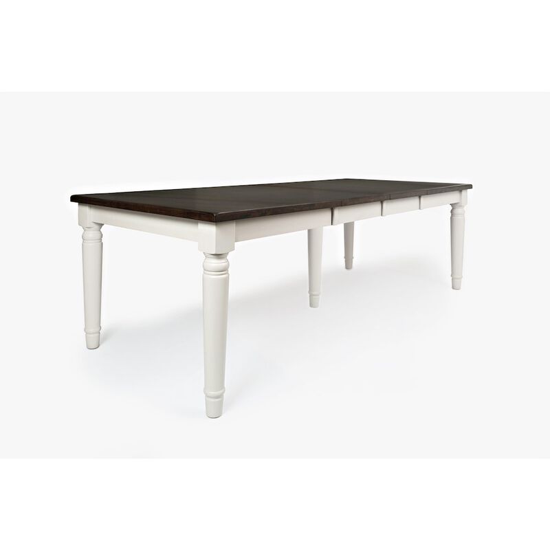 Jofran Orchard Park Farmhouse Solid Rubberwood Rectangular Extension Table