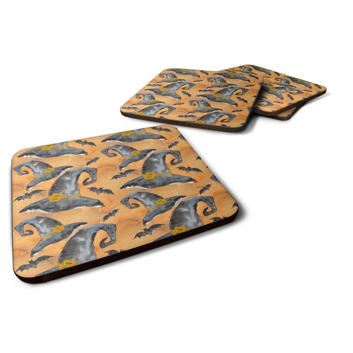 Caroline's Treasures Watecolor Halloween Witches Hat Decorative coasters, 3.5, Multicolor