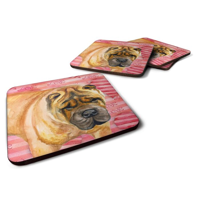 Caroline's Treasures Shar Pei Love Decorative coasters, Multicolor