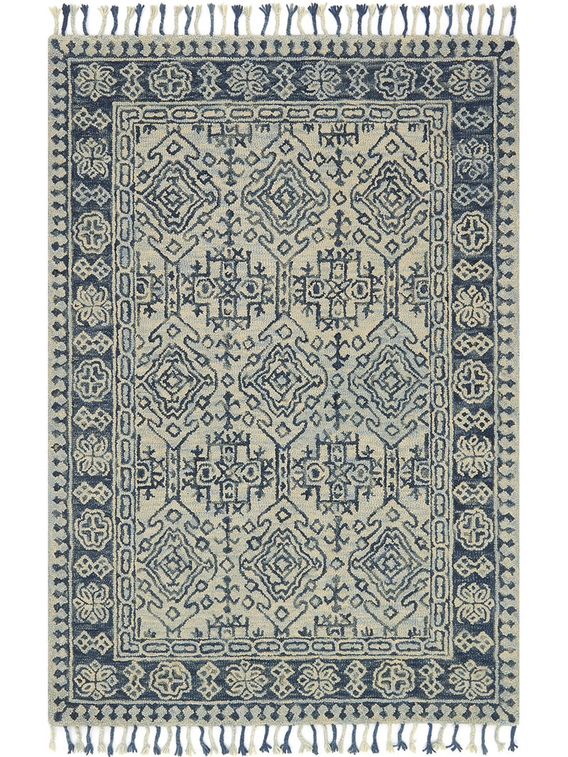 Zharah ZR09 Mist/Blue 3'6" x 5'6" Rug