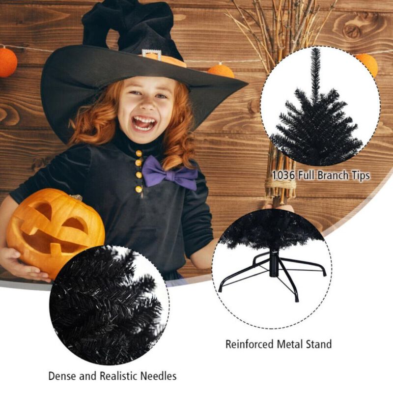 Hivvago 6 Feet Hinged Artificial Halloween Christmas Tree