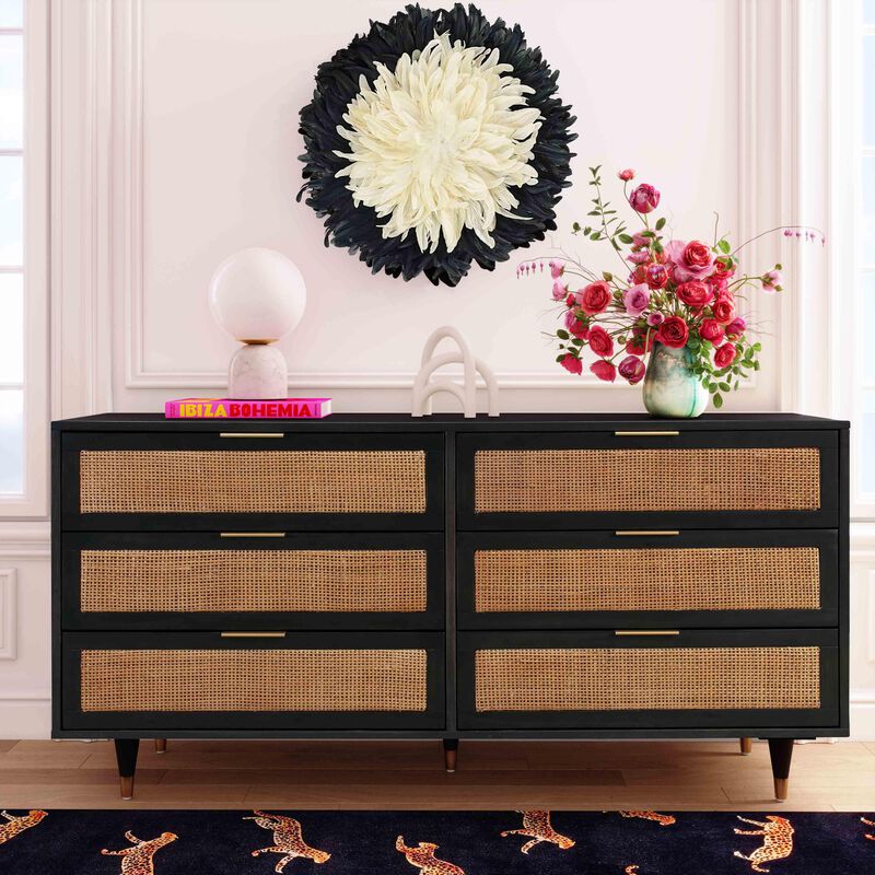 Sierra Cane 6-Drawer Dresser