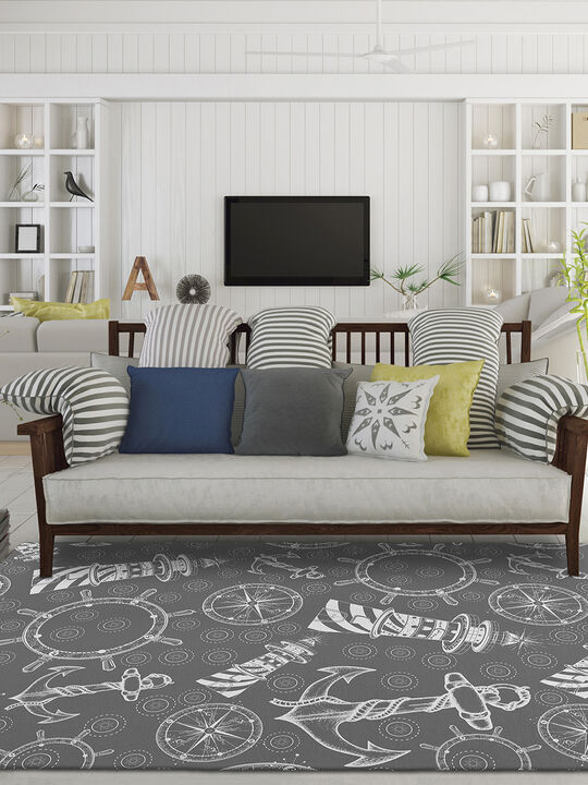 Harbor HA9 Grey 9' x 12' Rug