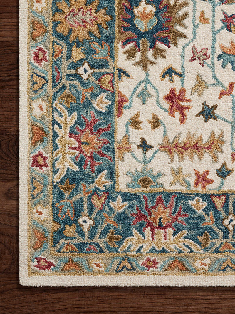 Victoria VK-23 Ivory / Sky 3''6" x 5''6" Rug by