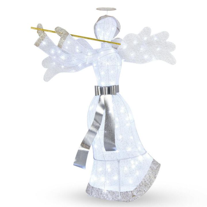 Hivvago Pre-Lit Angel Christmas Decoration with 100 LED Lights