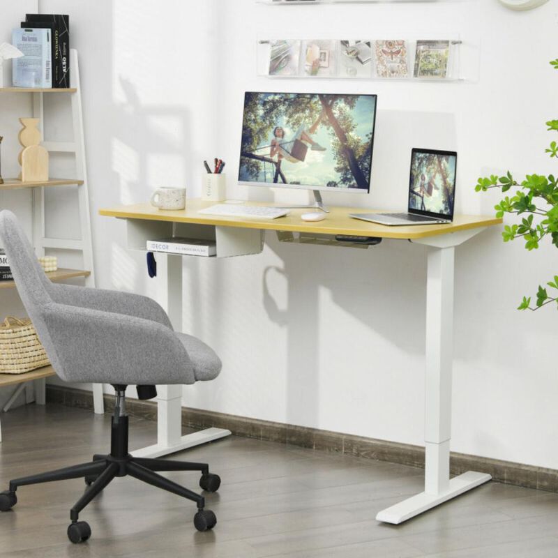 Costway 48-Inch Electric Standing Adjustable Desk with Control Panel and USB Port