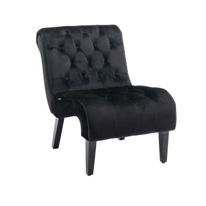 Merax Modern Velvet Armless Accent Chair Merax Modern Velvet Armless Accent Chair