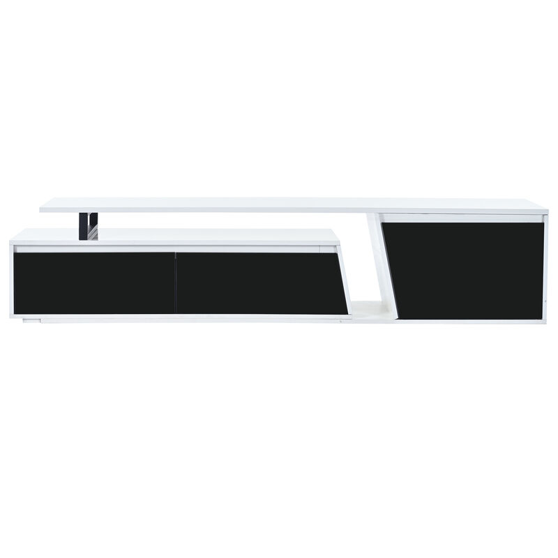 Merax Minimalist Rectangle Extendable TV Stand