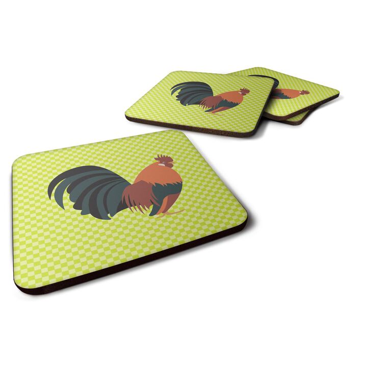 Caroline's Treasures Dutch Bantam Chicken Green Decorative coasters, 3.5, Multicolor
