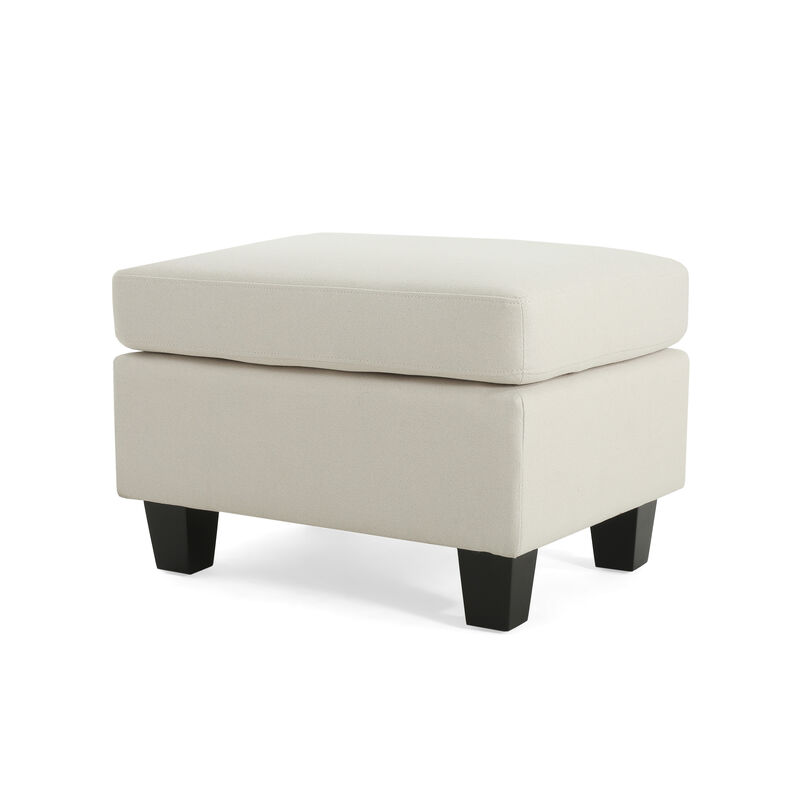 Merax Modern Upholstered Ottoman with Wooden Legs