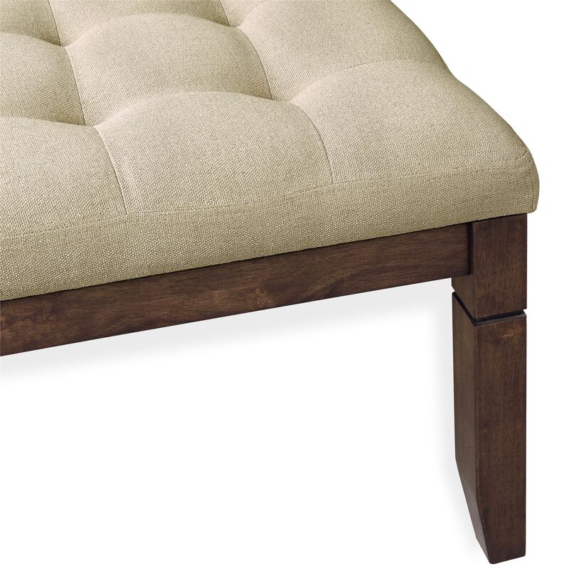 Charlie Square Ottoman, Beige