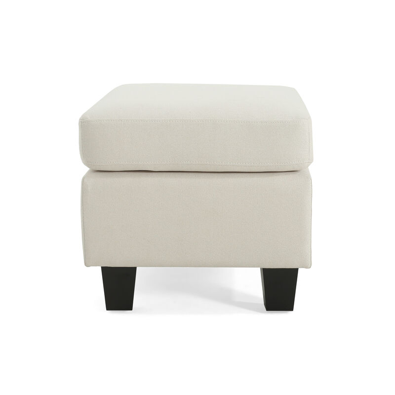 Merax Modern Upholstered Ottoman with Wooden Legs