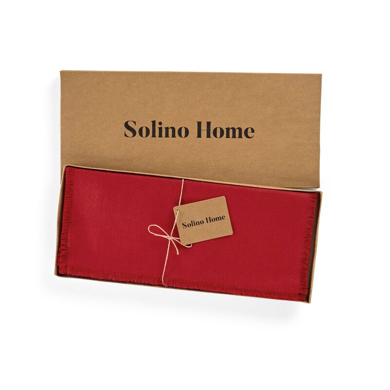 Solino Home 100% Pure Linen Table Runner 14 x 108 Inch | Milan