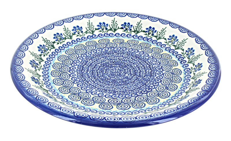 Blue Rose Polish Pottery Charleston Dinner Plate