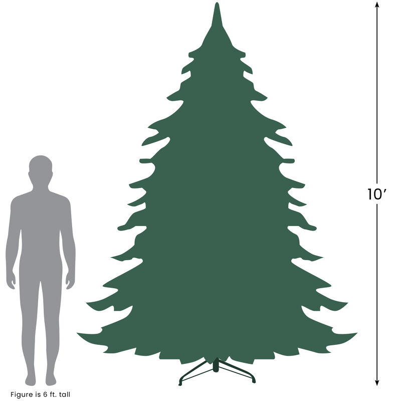 10' Pre-Lit Medium Canadian Pine Artificial Christmas Tree  Clear Lights