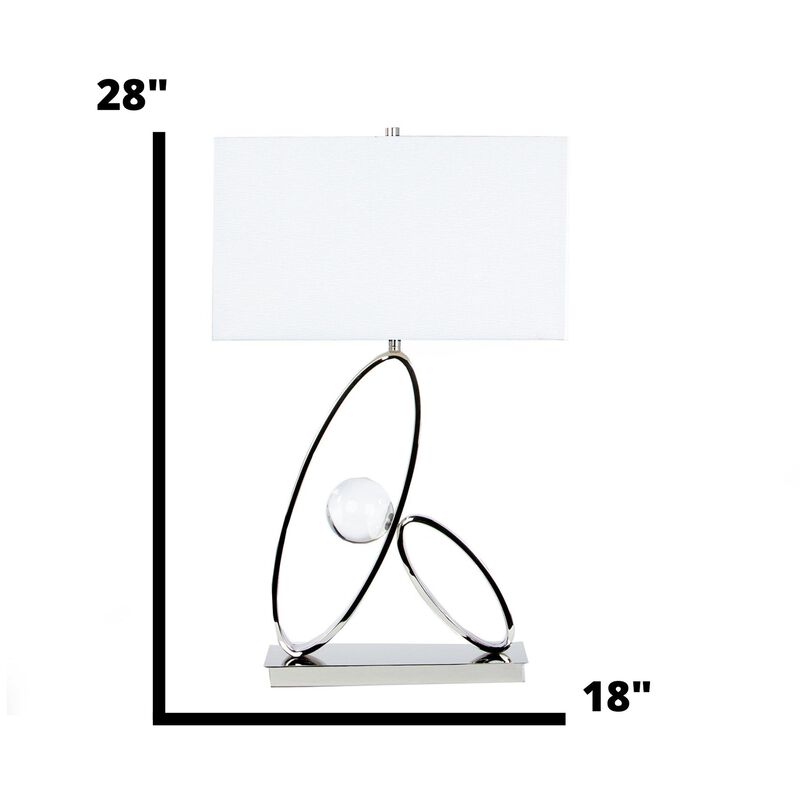 Ovals Table Lamp Chrome Metal LED Light