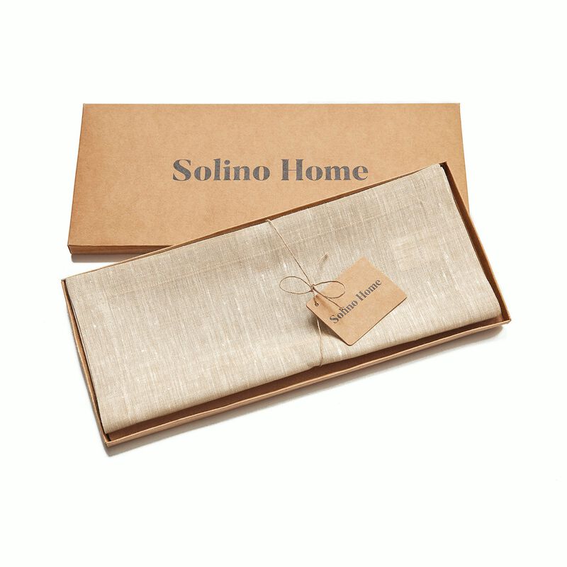 Solino Home 100% Pure Linen Table Runner | Athena for Thanksgiving, Christmas