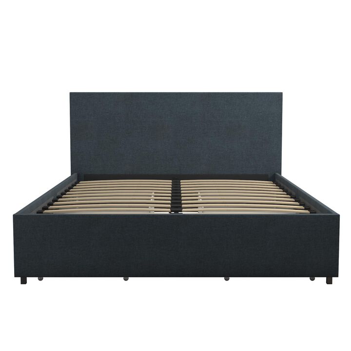 Novogratz Kelly Upholstered Bed with Storage Drawers