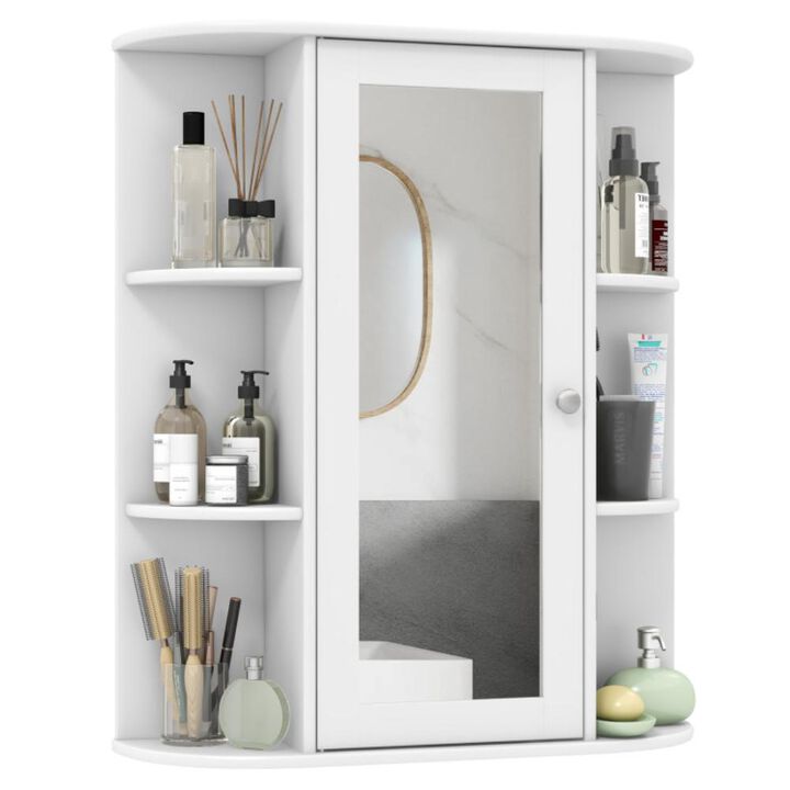 Hivvago Bathroom Wall Medicine Cabinet with Mirror Door Removable and Adjustable Shelves for Bathroom