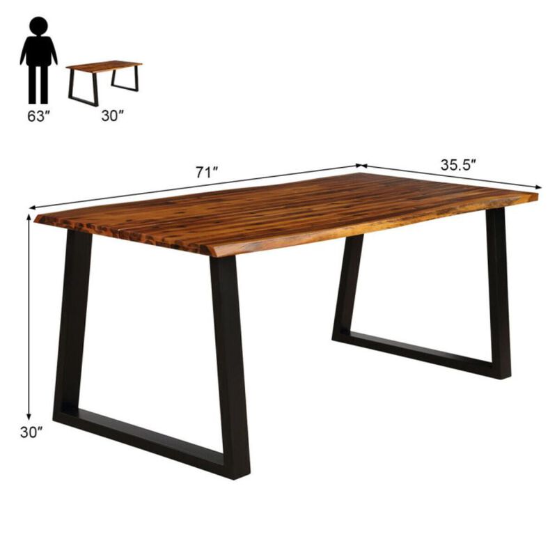 Hivvago Rectangular Acacia Wood Dining Table