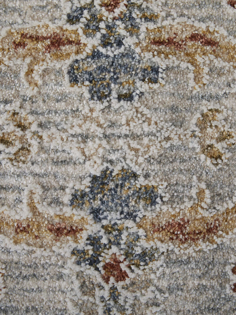 Pasha 39M4F 7'10" x 10'3" Ivory/Blue/Taupe Rug