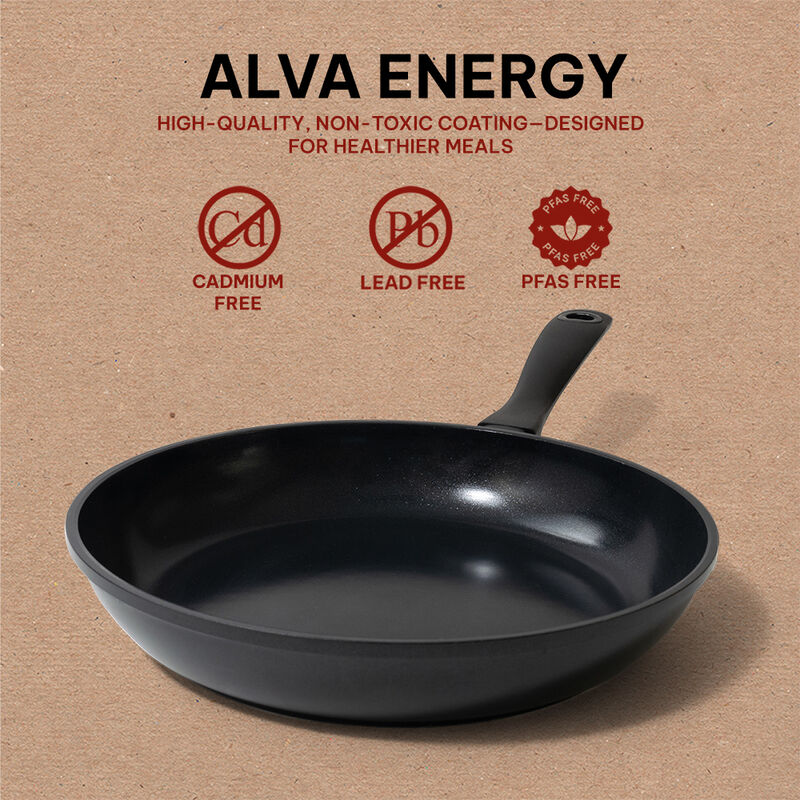 Alva Energy Ceramic Nonstick Fish Pan 13.4" Scratch Resistant Oval Frying Pan for Cooking Fish, Stay Cool Handle, Non Toxic, Easy to Clean, Compatible with All Stovetops & Induction Safe