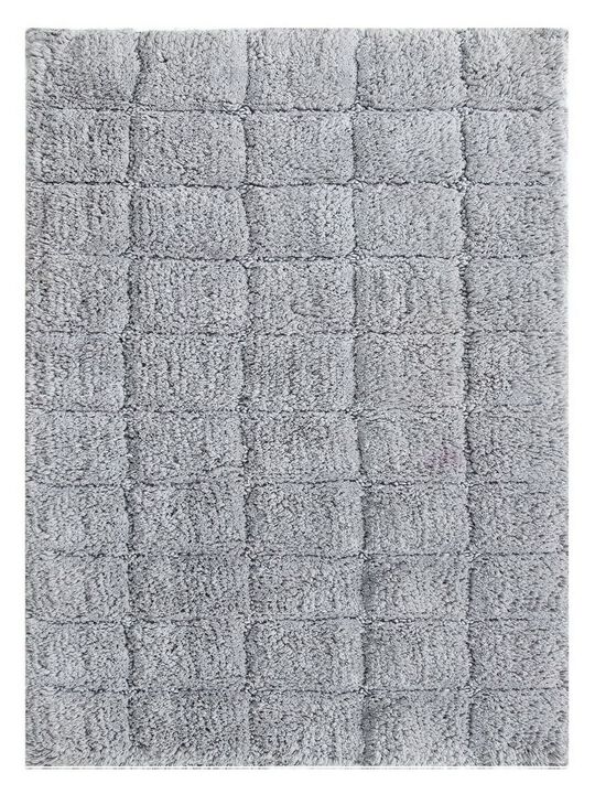 Knightsbridge Summer Tile 220 GSF Non Skid Back Bath Rug 17 x 24 - White