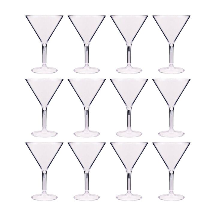 Polycarbonate Drinkware dia.4.5" h:6.5" 9 oz. Round Clear Polycarbonate Martini (Set of 12)