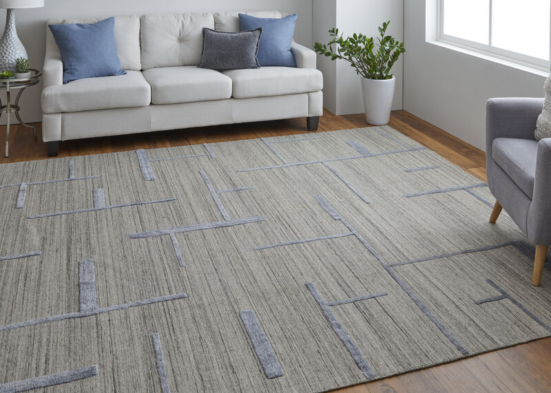 Longridge T8002 Beige/Blue 8' x 10' Rug By Thom Filcia