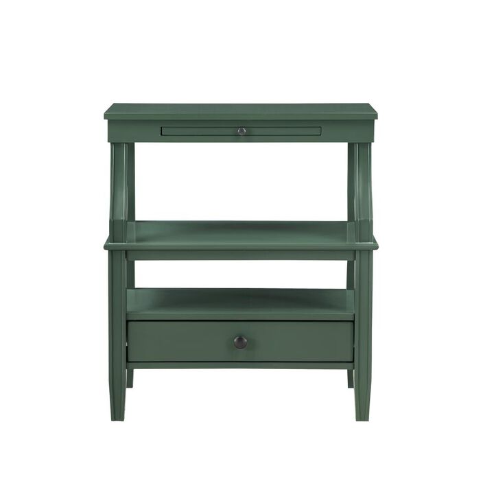 Comfort Pointe Newton Vintage Green Storage Nightstand