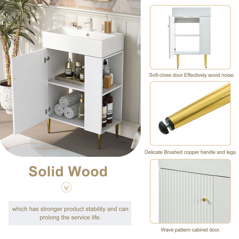 Merax Bathroom Vanity Cabinet with Right Side Storage