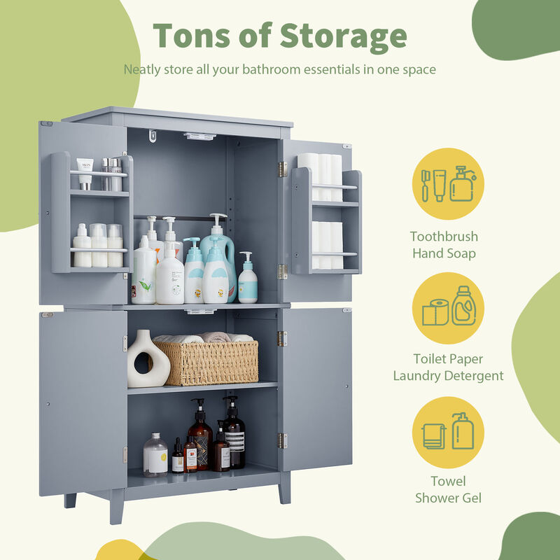 Merax Bathroom Floor Storage Cabinet