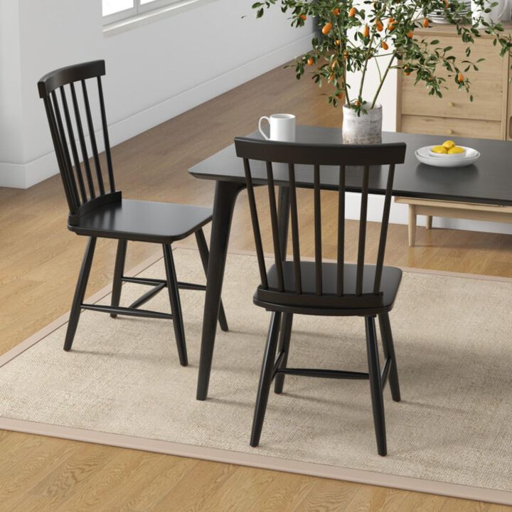 Hivvago Set of 2 Windsor Dining Chairs with High Spindle Back
