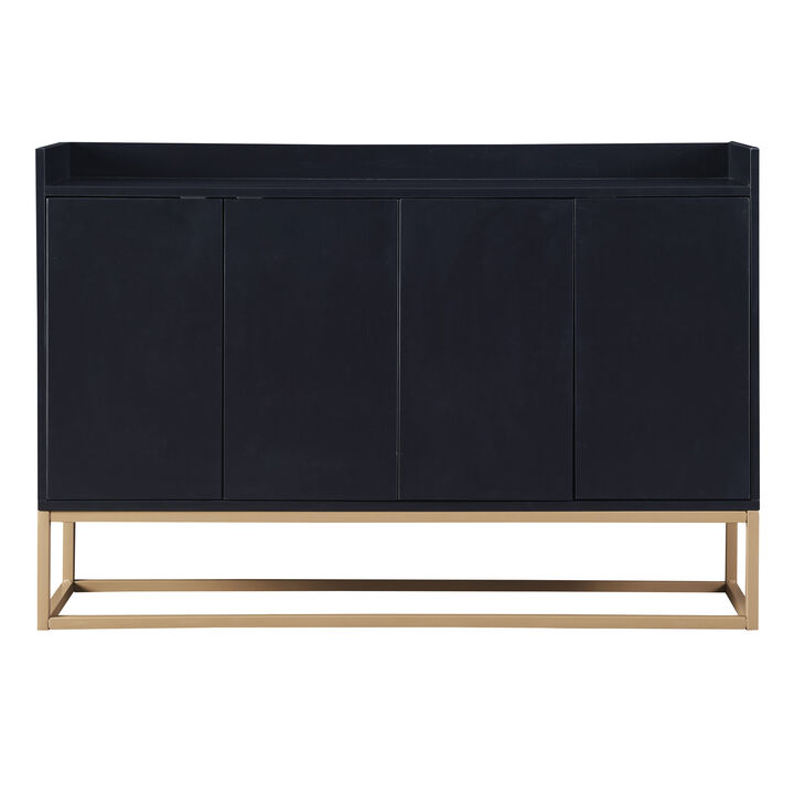 Wood 47.2 in. Sideboard with 4 Doors