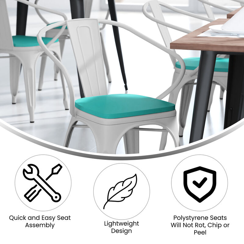 Metal Colorful Restaurant Chairs