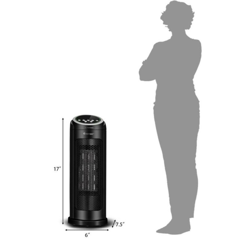 Costway 1500 W LED Portable Oscillating PTC Ceramic Space Heater