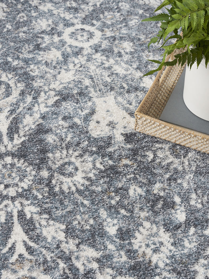 Astra Machine Washable ASW16 Dark Blue 4' x 6' Rug
