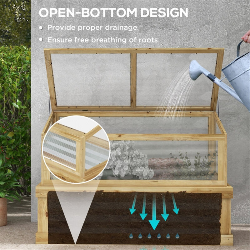 Portable Mini Greenhouse with Raised Garden Bed for Plants and Flowers