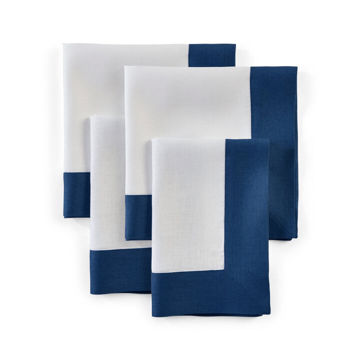 Solino Home 100% Pure Linen Cloth Napkins 20 x 20 Inch Set of 4 | Contempo Dinner Napkins