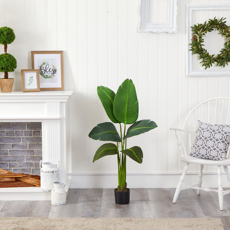 Hivvago 45" Travelerâ€™s Palm Artificial Plant (Real Touch)