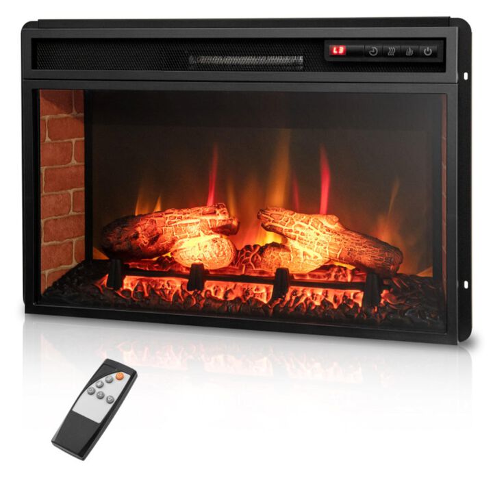 Hivvago 26 Inch Infrared Electric Fireplace Insert with Remote Control-Black Hivvago 26 Inch Infrared Electric Fireplace Insert with Remote Control-Black