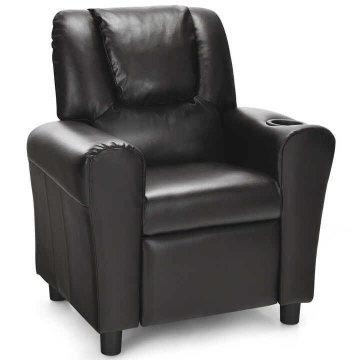 Children PU Leather Recliner Chair with Front Footrest Children PU Leather Recliner Chair with Front Footrest