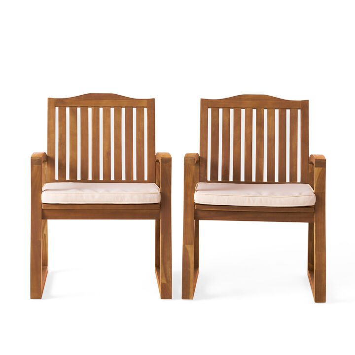 Merax Acacia Wood Dining Chairs for Outdoor ( 2 PCS) Merax Acacia Wood Dining Chairs for Outdoor ( 2 PCS)