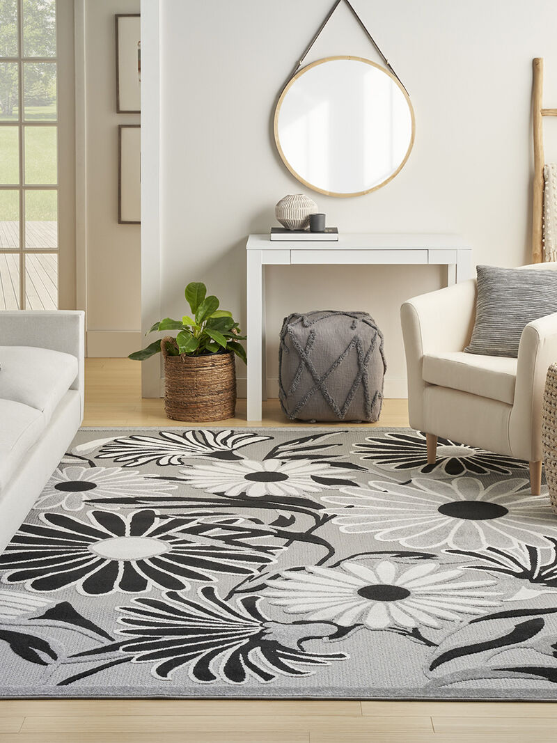 Aloha ALH33 Black/White 3'6" x 5'6" Rug