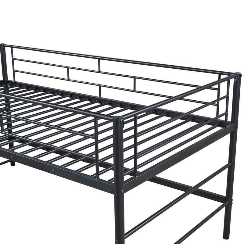 Merax Mid Loft Bed with Storage Stairs