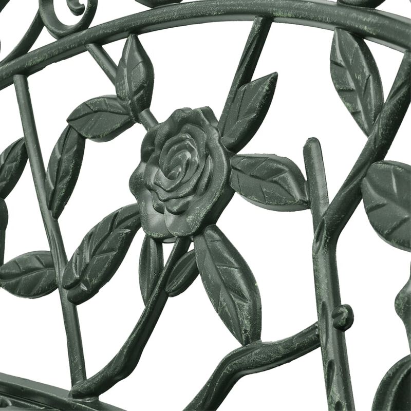 vidaXL Garden Bench 39.4 Cast Aluminium Green