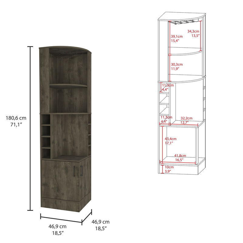 Bar Cabinet Papprika, Living Room, Dark Brown